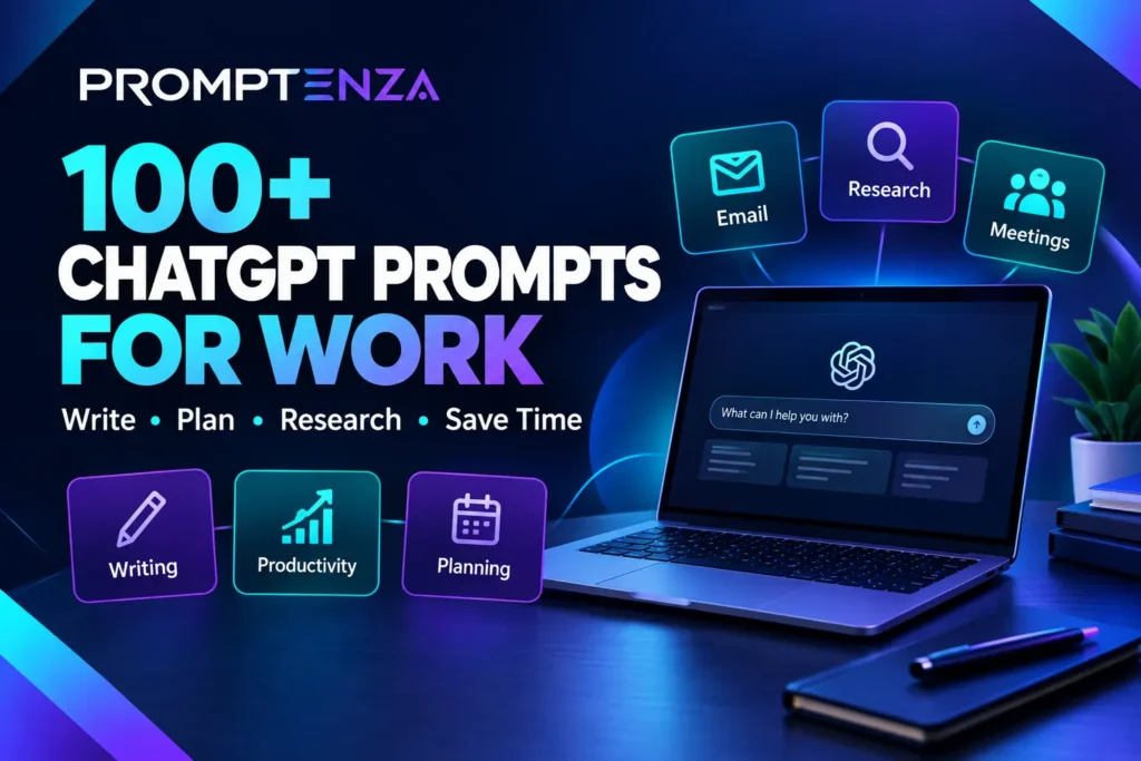 100+ ChatGPT prompts for work for writing, planning, research and productivity